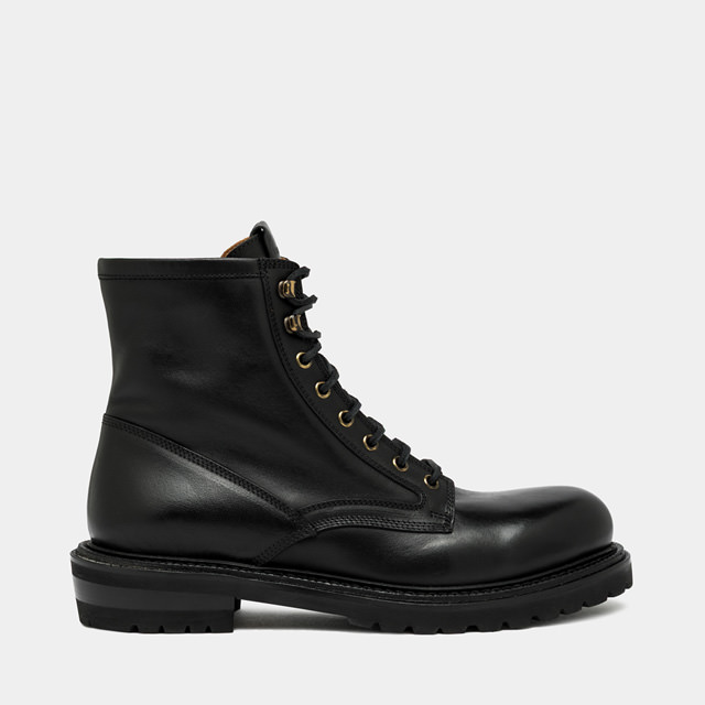 BUTTERO FIORENTINA ANKLE BOOTS IN BLACK LEATHER
