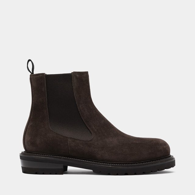 BUTTERO FIORENTINA ANKLE BOOTS IN MOKA SUEDE