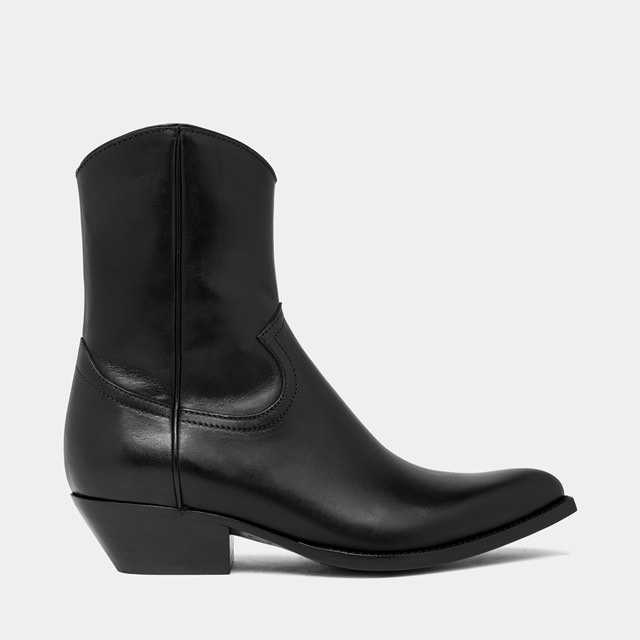 BUTTERO FLEE BOOTIES IN BLACK LEATHER