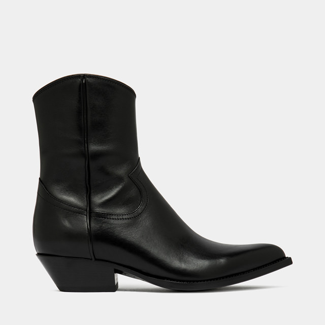 BUTTERO BOTTINE FLEE EN CUIR NOIR 
