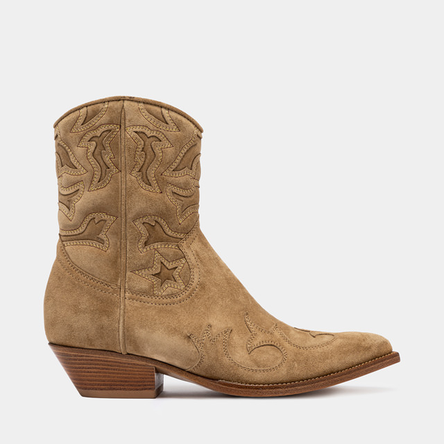 BUTTERO FLEE ANKLE BOOTS IN COPPER BROWN SUEDE