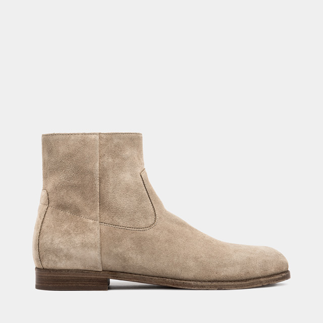 BUTTERO: FLOYD ANKLE BOOTS IN BEIGE COLOR SUEDE