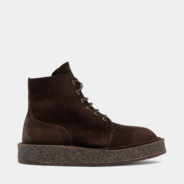 BUTTERO MOTA ANKLE BOOTS IN MOKA BROWN SUEDE