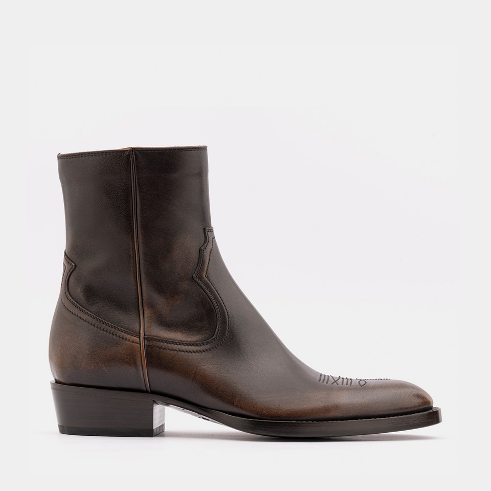 BUTTERO BURRO SNEAKERS IN WALNUTS AGED LEATHER B11740ETRUVTS-UG1