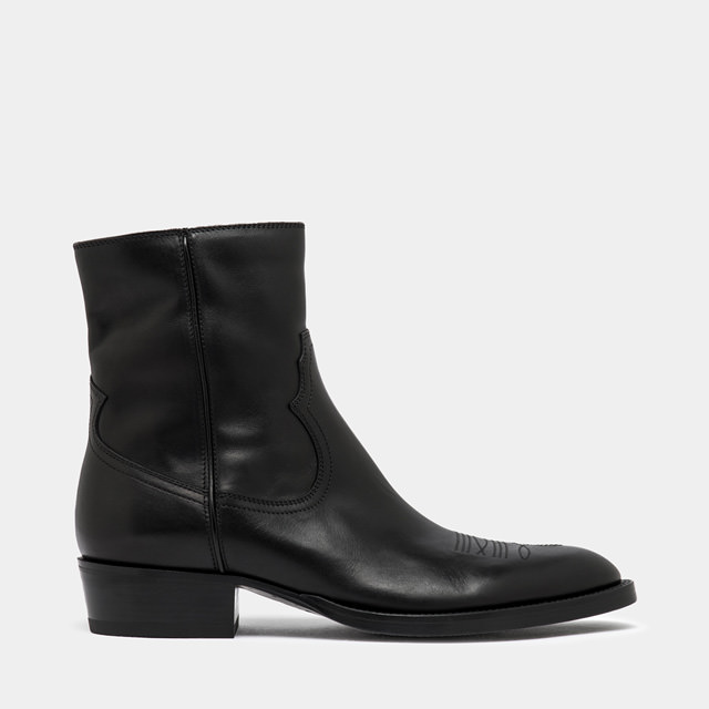 BUTTERO BOTTE SANTOMATO EN CUIR NOIR