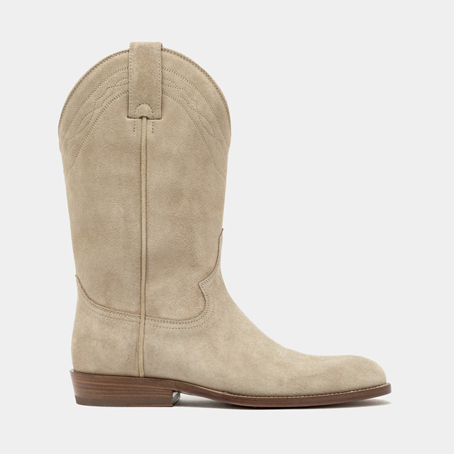BUTTERO: BAIO BOOTS IN TAUPE TAOS SUEDE