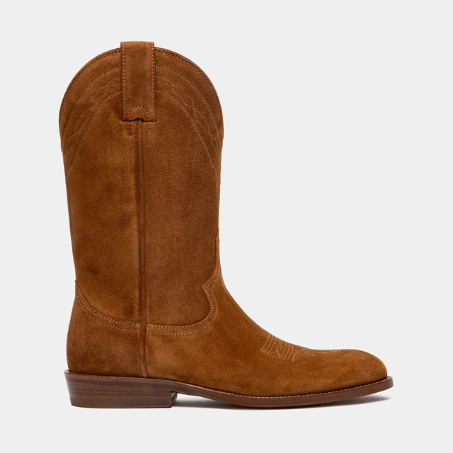 BUTTERO BAIO BOOTS IN EARTH BROWN SUEDE