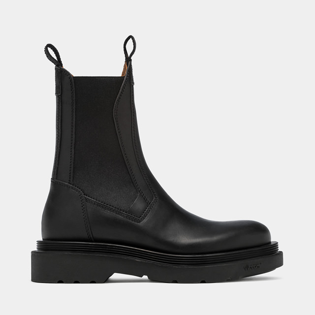 BUTTERO STORIA CHELSEA BOOTS  IN BLACK  LEATHER 
