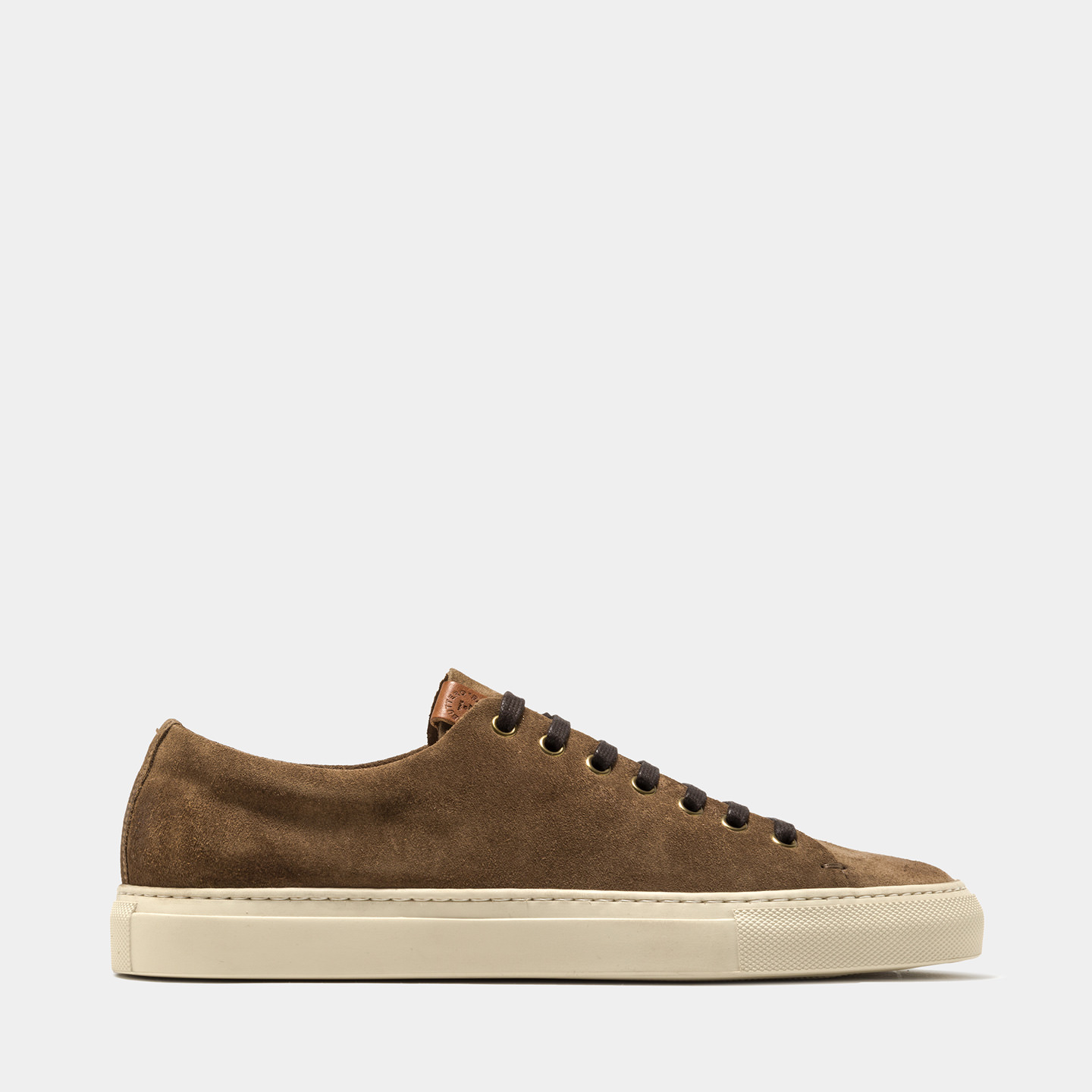 BUTTERO: SUEDE TANINO LOW SNEAKERS COLOR TOBACCO BROWN