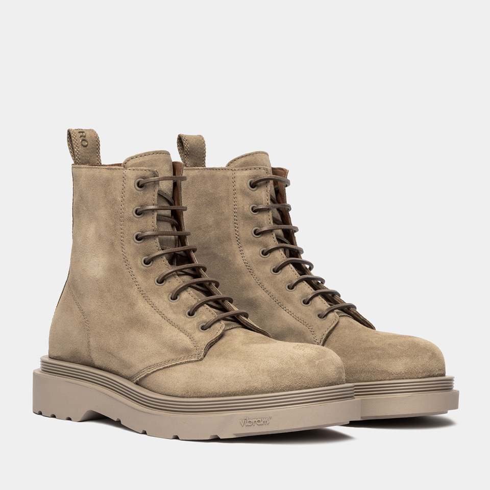 BUTTERO: STORIA COMMANDO BOOTS IN SUEDE KHAKI