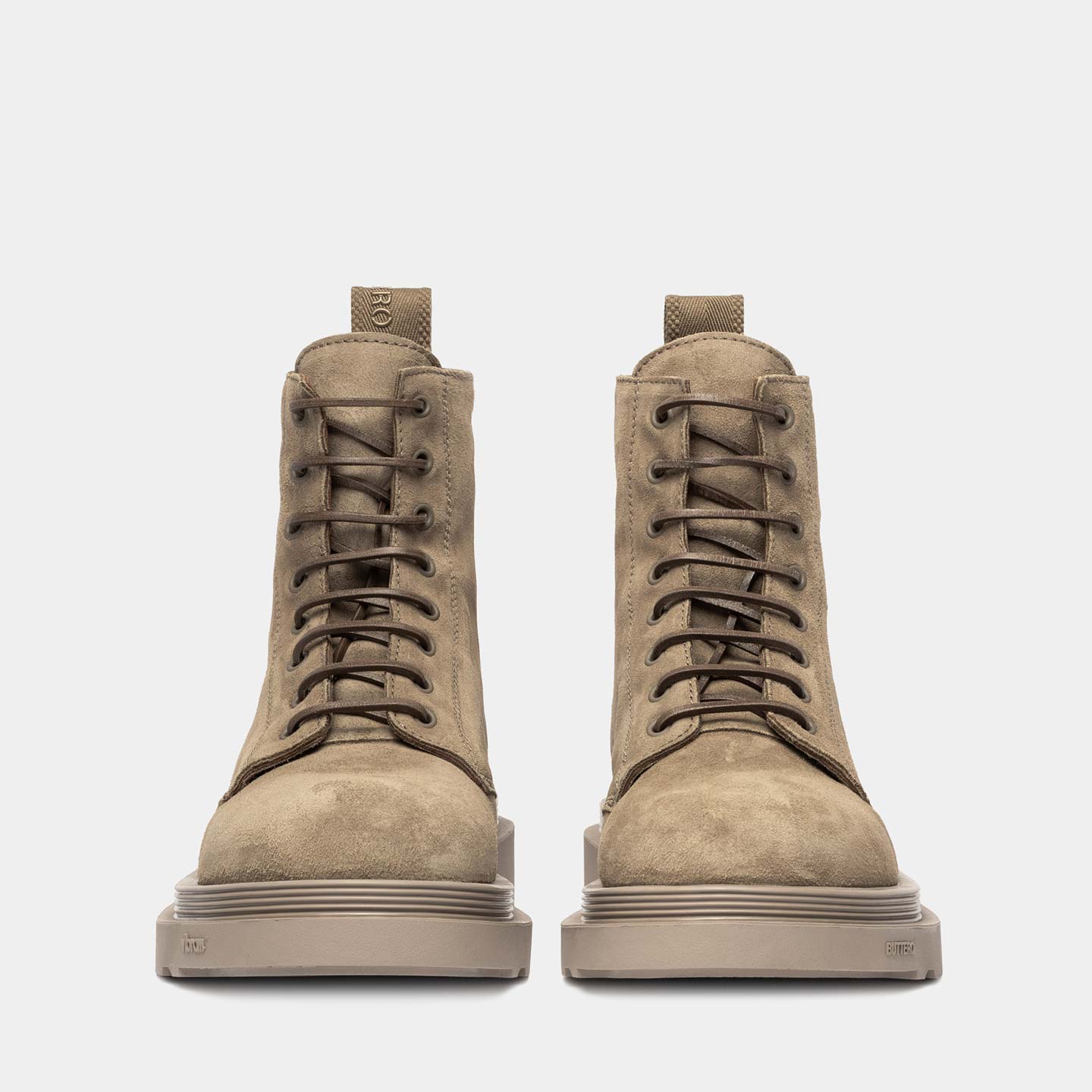 H by hudson battle lace up boots in khaki suede sales