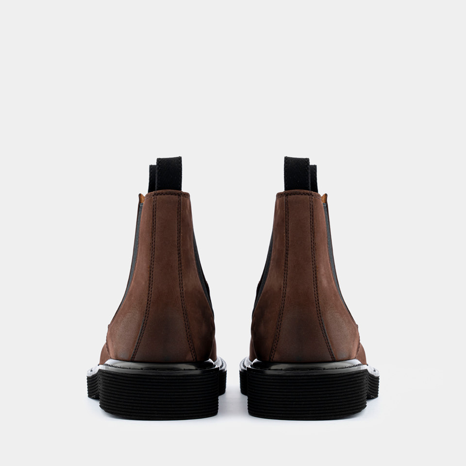 BUTTERO: CHELSEA IN PELLE MARRONE