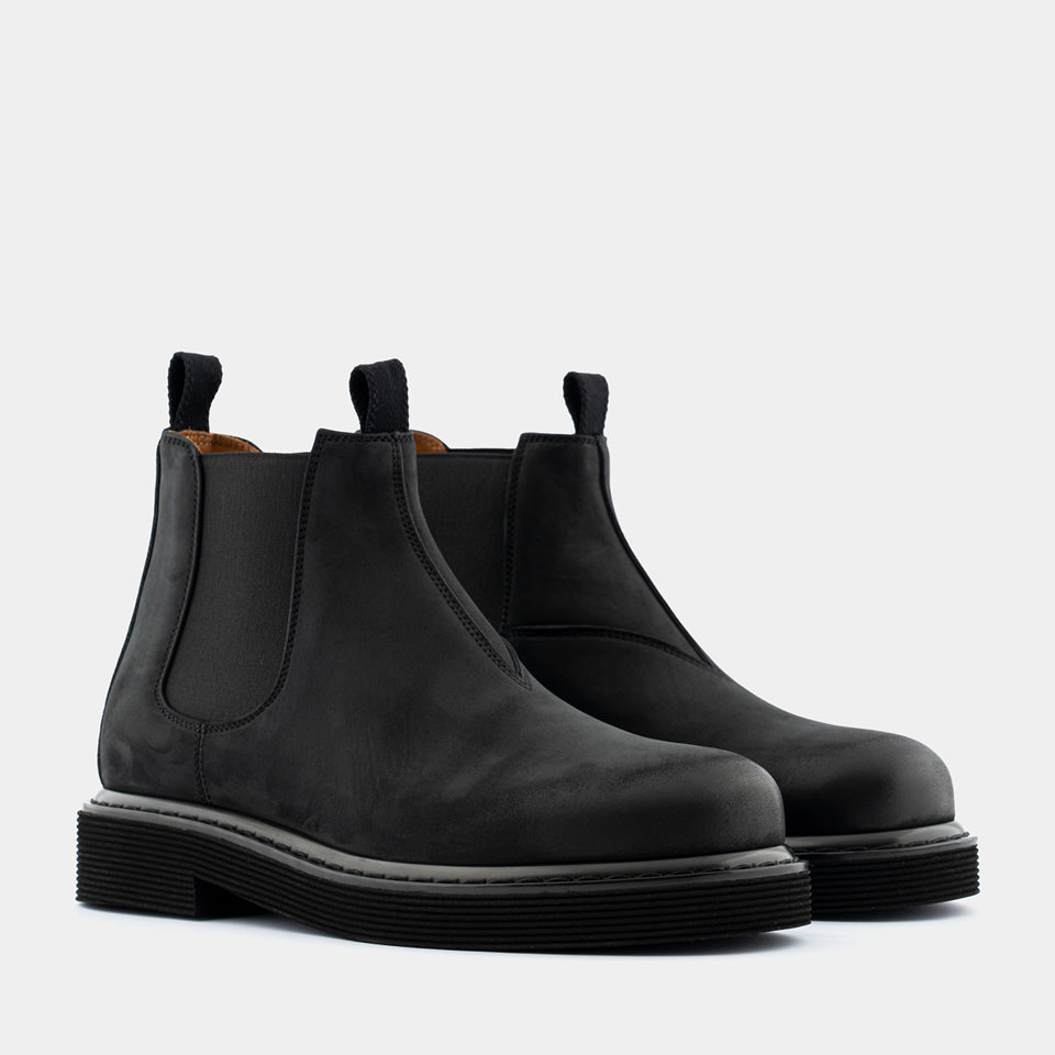 BUTTERO: CHELSEA IN PELLE NERO