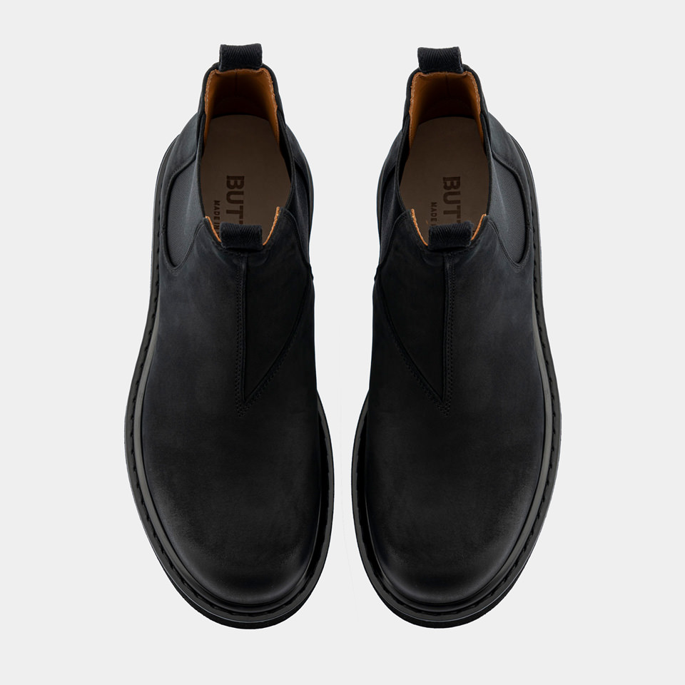BUTTERO: CHELSEA IN PELLE NERO