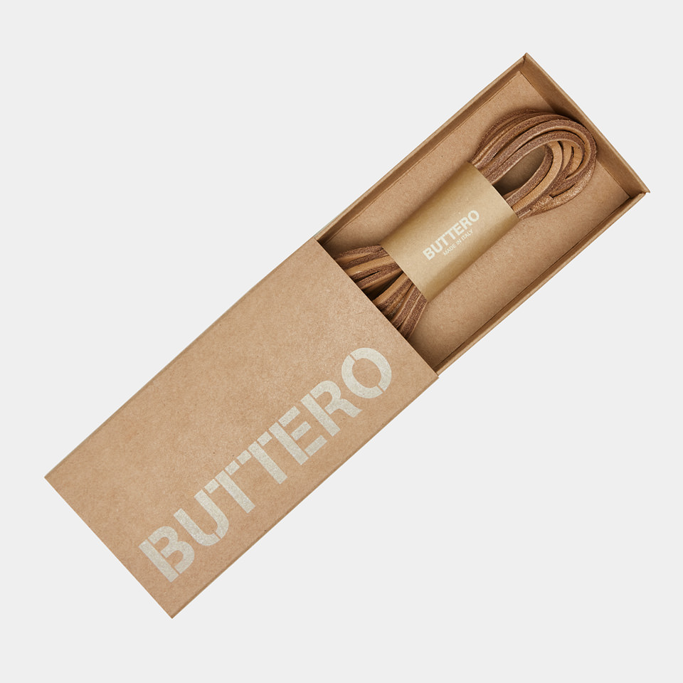 BUTTERO: LACCI IN PELLE COLORE NATURALE