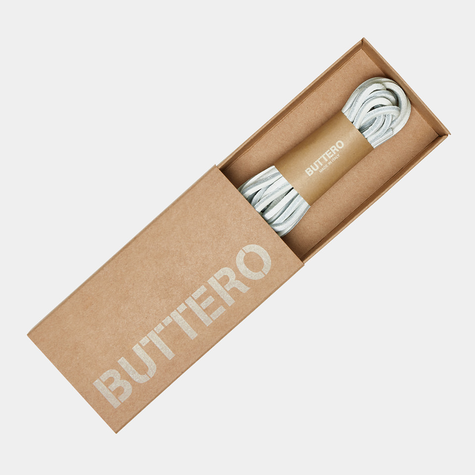 BUTTERO: LEATHER LACES COLOR WHITE