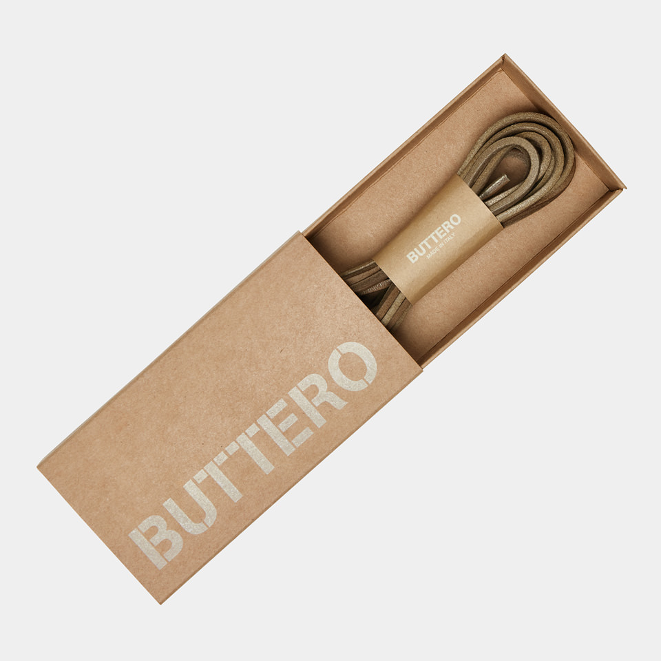 BUTTERO: LACCI IN PELLE COLORE GRIGIO