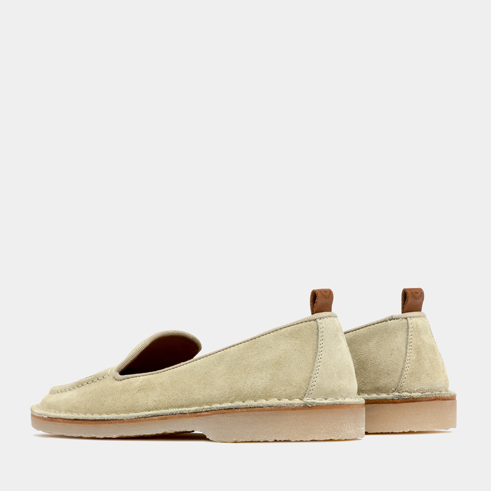 BUTTERO: ARGENTARIO LOAFER IN SUEDE BEIGE