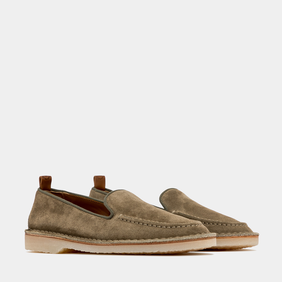 BUTTERO: MOCASSINO ARGENTARIO IN SUEDE LEAD GREY