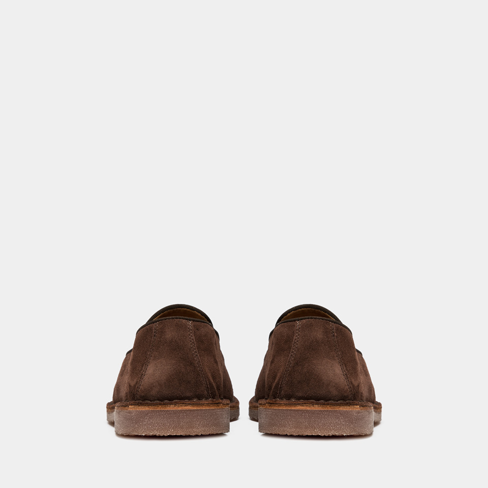 BUTTERO: MOCASSIN ARGENTARIO EN DAIM ACAJOU