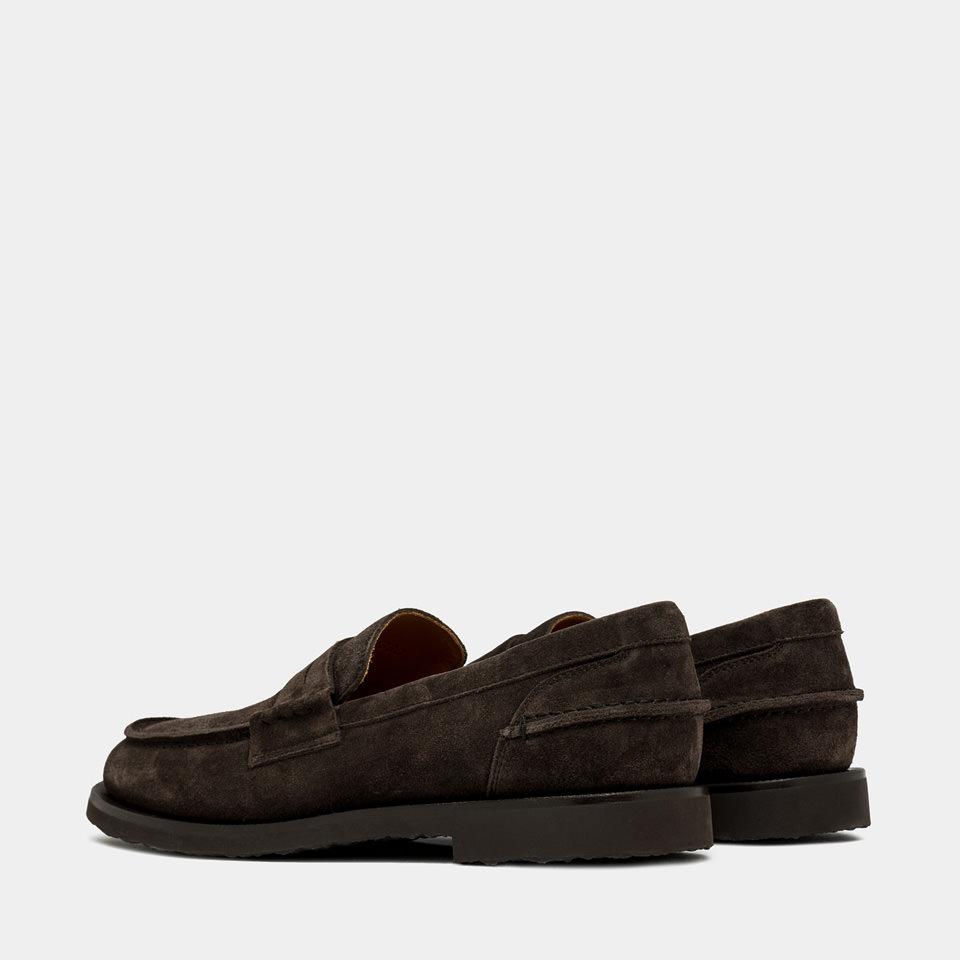 BUTTERO: MOCASSINO FENIGLIA IN SUEDE MOKA