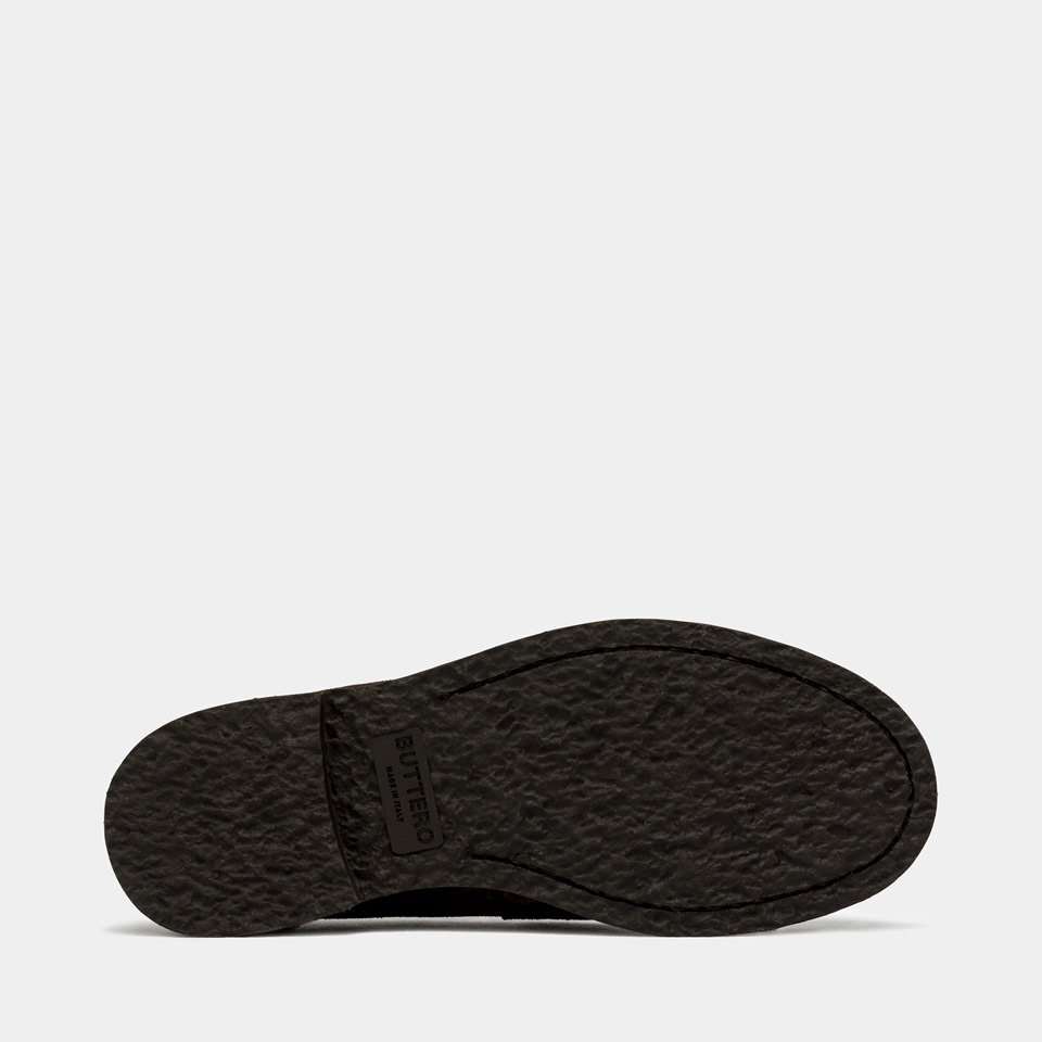 BUTTERO: MOCASSINO FENIGLIA IN SUEDE MOKA