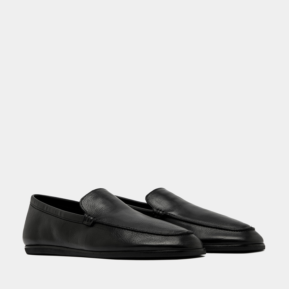 BUTTERO: ROCCO LOAFER IN BLACK LEATHER