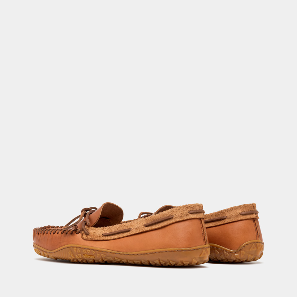BUTTERO: TARTANA LOAFERS IN HONEY-COLORED LEATHER