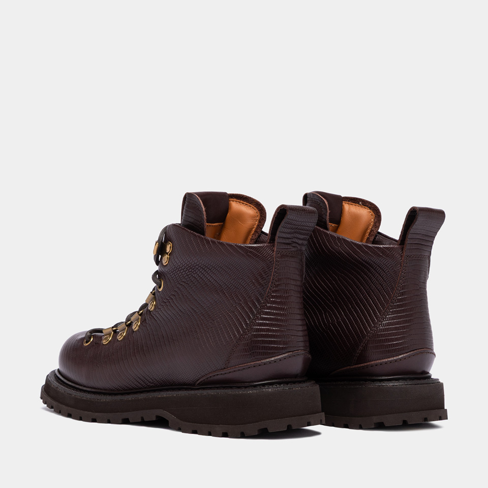 BUTTERO: PEDULA ALPI EN CUIR MARTELE' EBONY