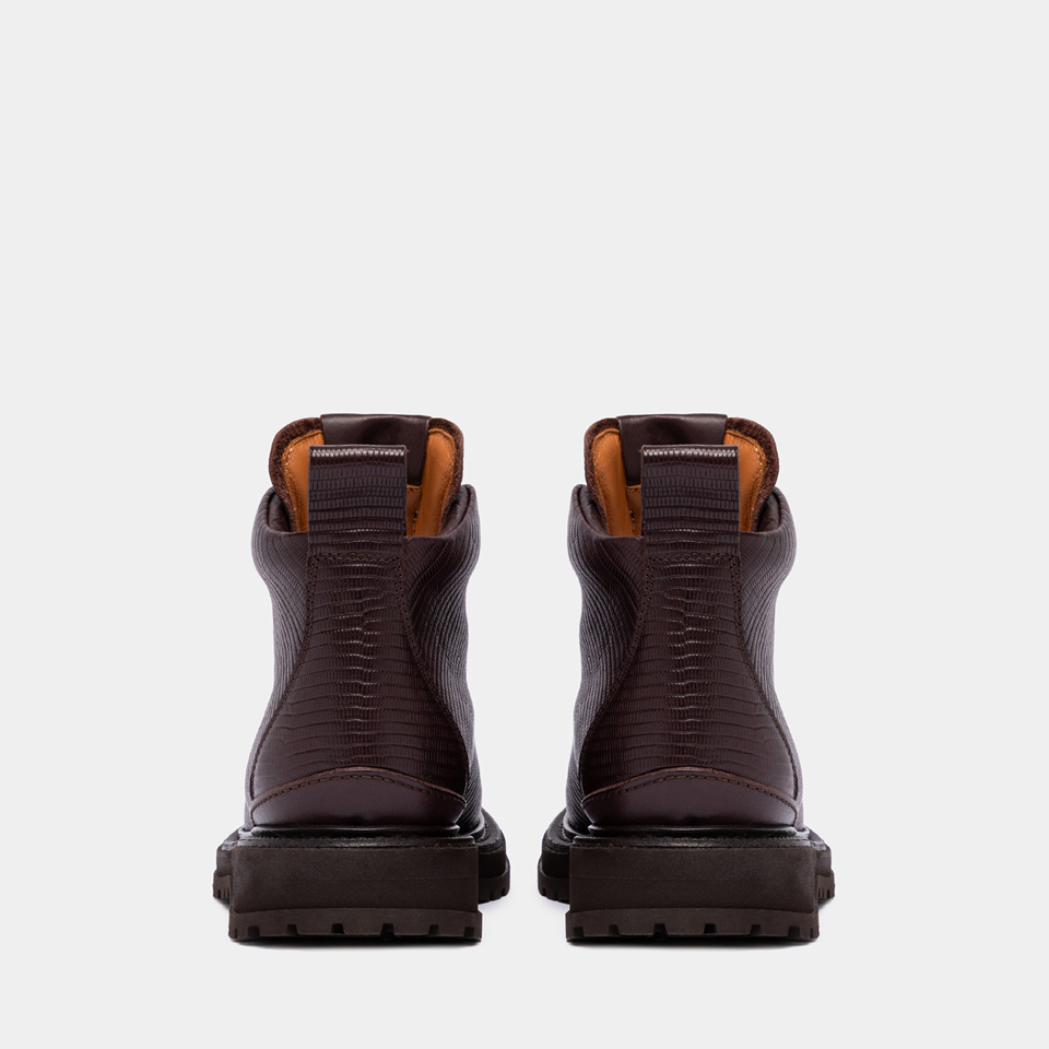 BUTTERO: PEDULA ALPI EN CUIR MARTELE' EBONY