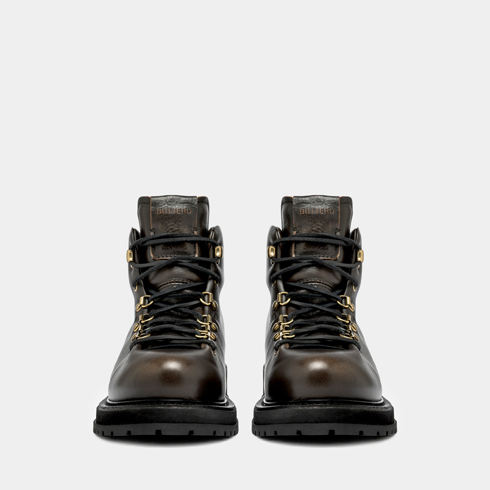 BUTTERO: ALPI TREKKING BOOTS IN WALNUTS LEATHER