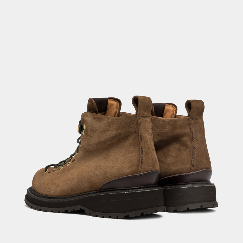 BUTTERO: ALPI TREKKING BOOTS IN CIGAR SUEDE