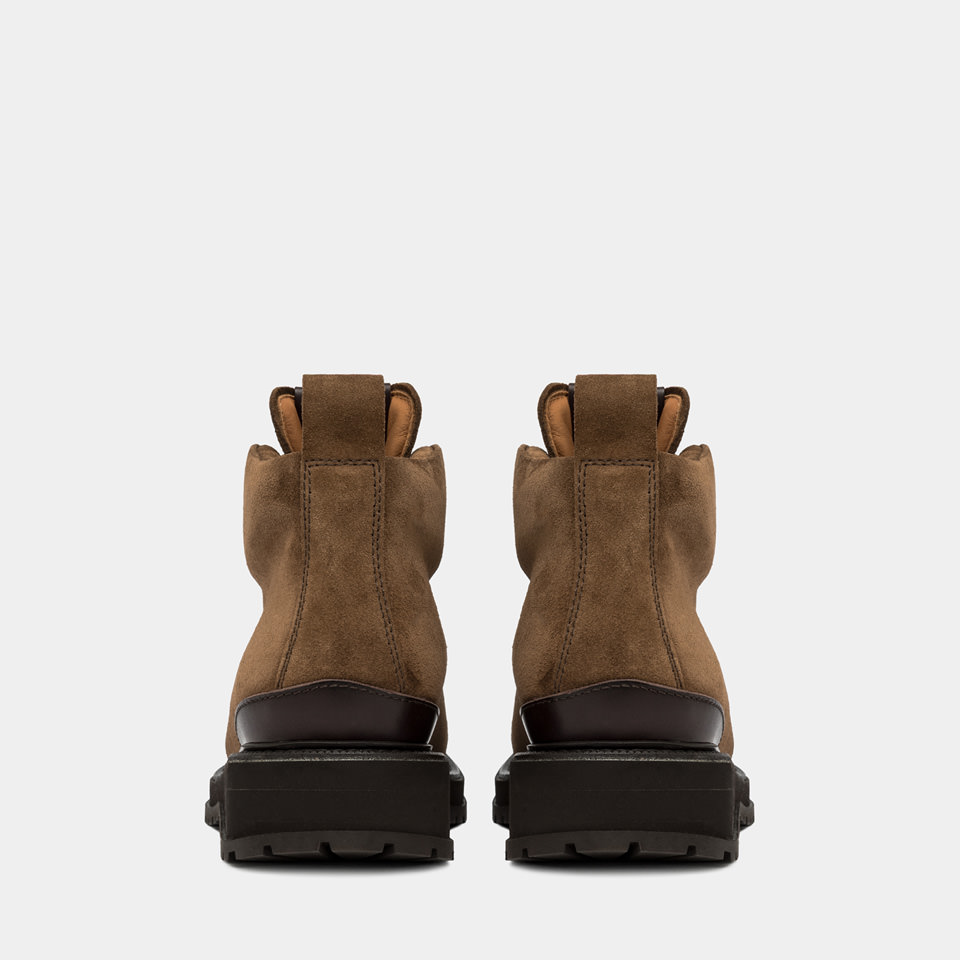 BUTTERO: ALPI TREKKING BOOTS IN CIGAR SUEDE