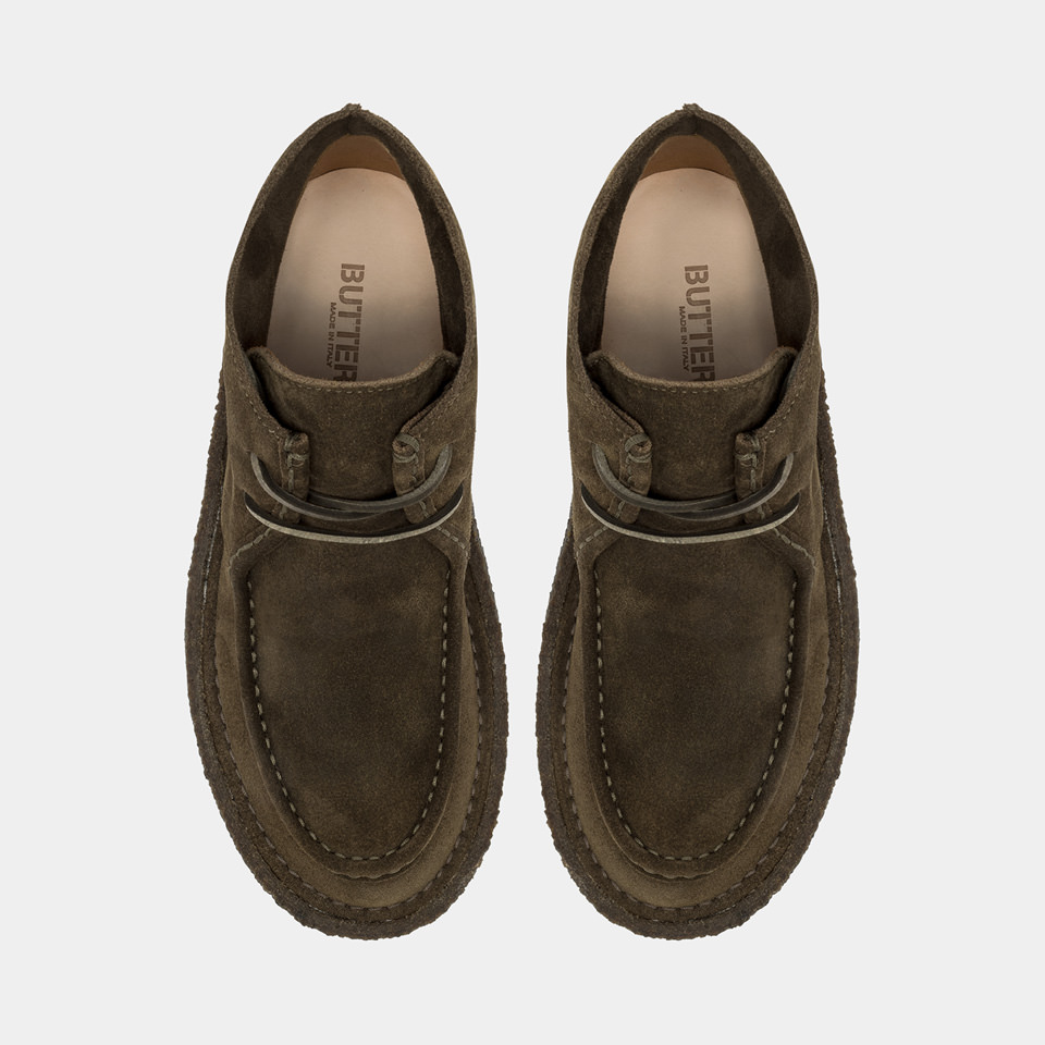 BUTTERO: MOTA ANKLE BOOTS IN HUNTER GREEN SUEDE