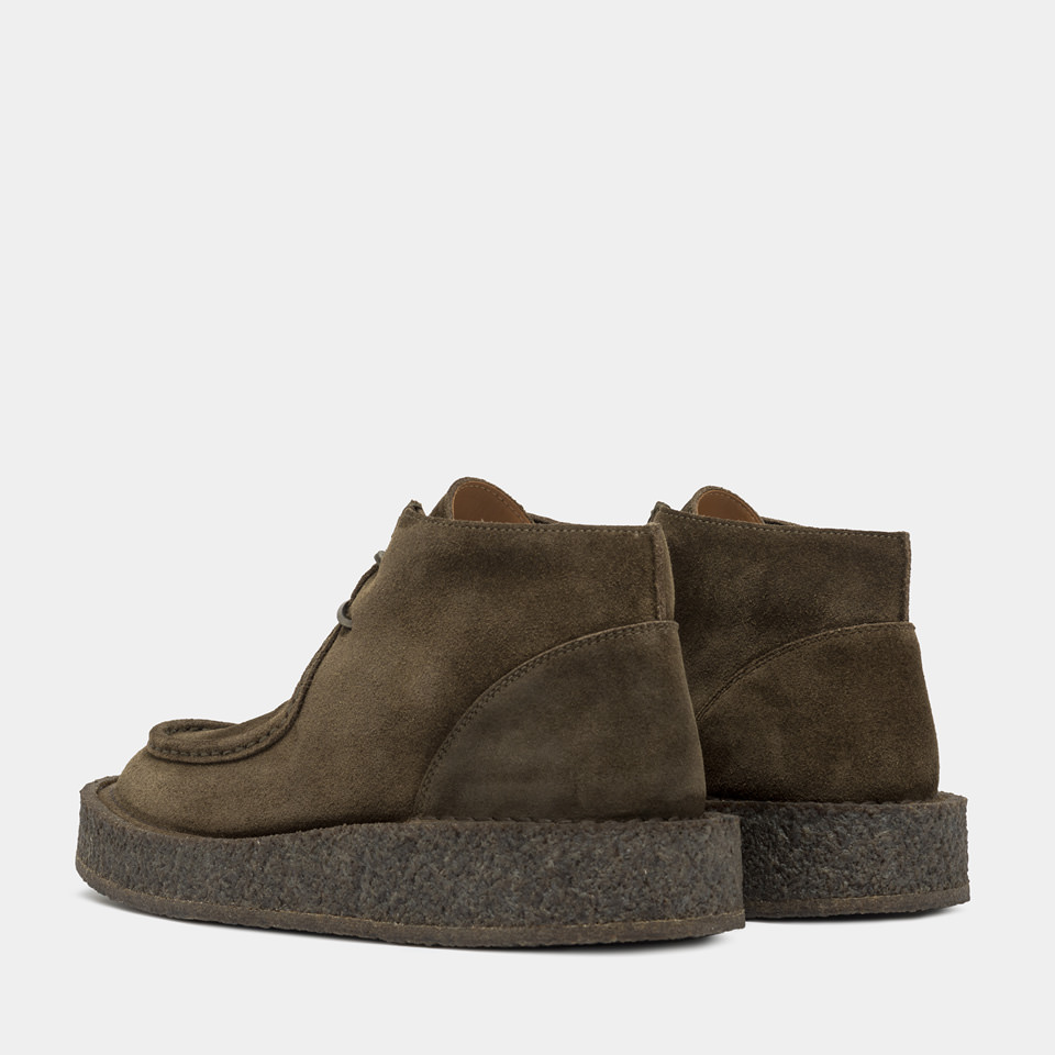 BUTTERO: MOTA ANKLE BOOTS IN HUNTER GREEN SUEDE