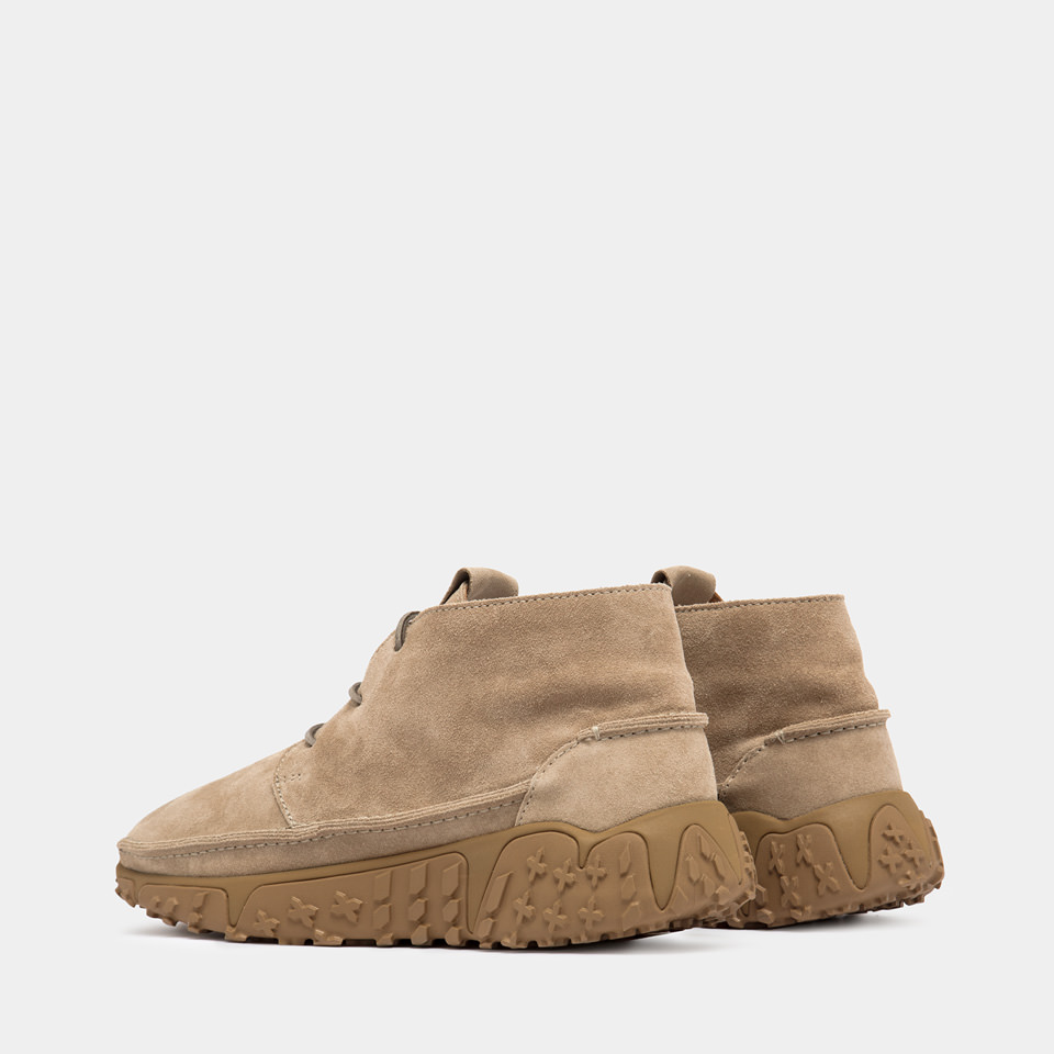 BUTTERO: VINCI X ANKLE BOOTS IN BEIGE SUEDE