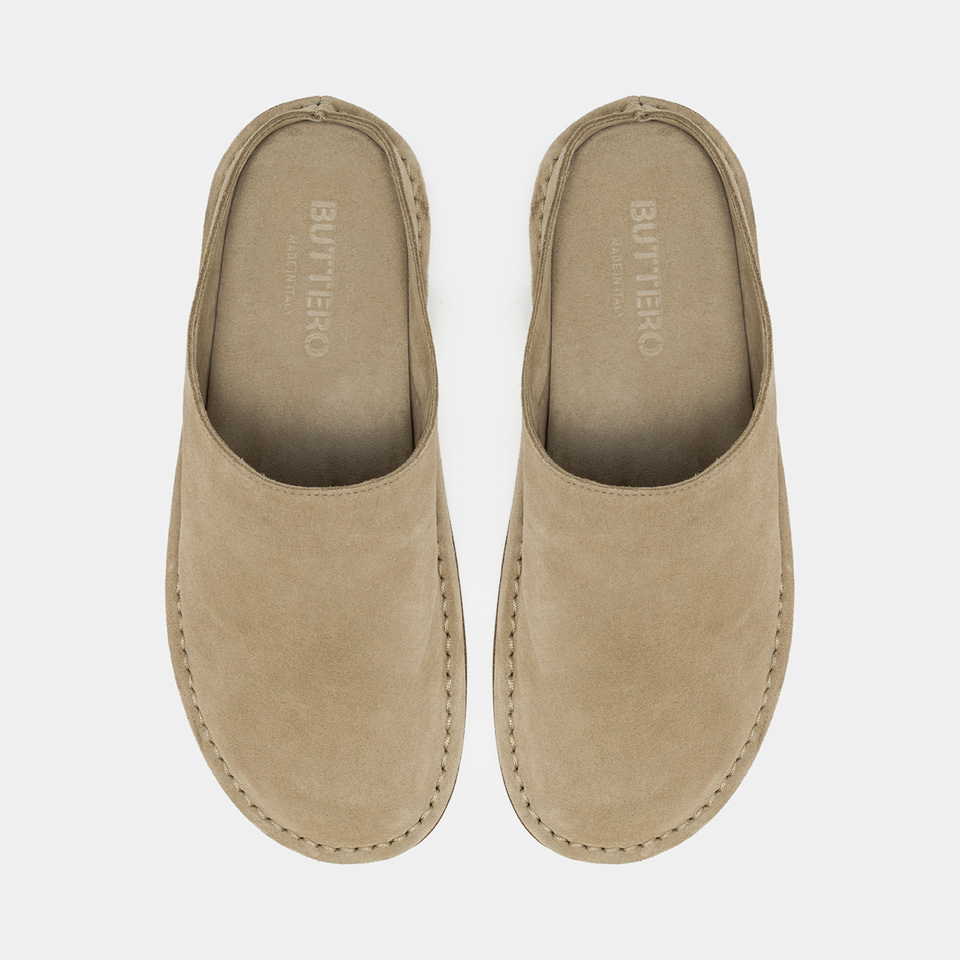 BUTTERO: SABOT CAPALBIO EN DAIM BEIGE