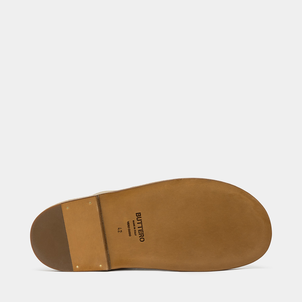 BUTTERO: SABOT CAPALBIO EN DAIM BEIGE