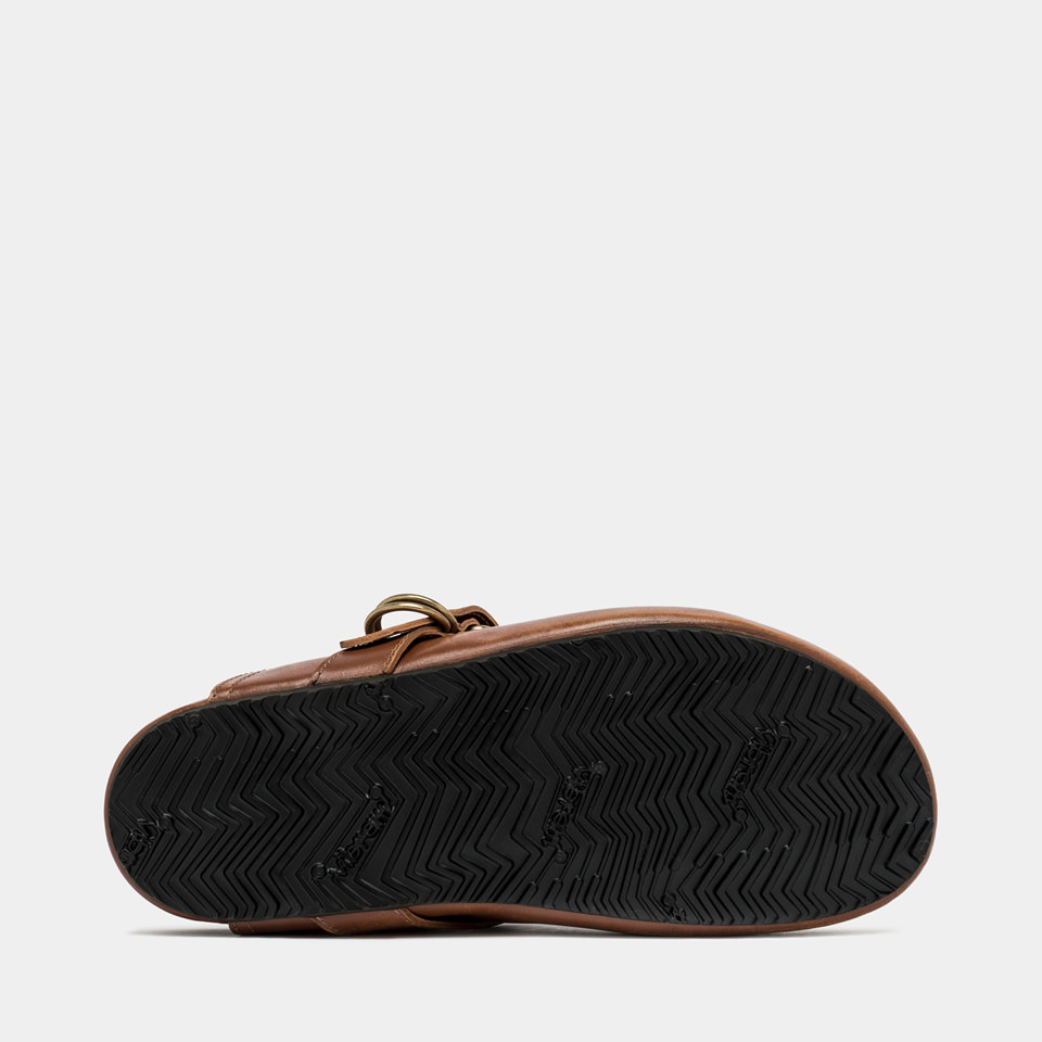 BUTTERO: CORTONA MULES IN NATURAL COLOR LEATHER
