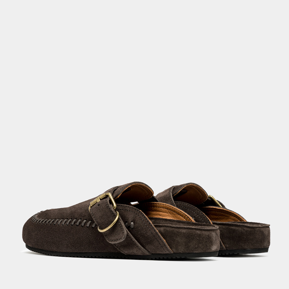 BUTTERO: SABOT CORTONA IN SUEDE MOKA