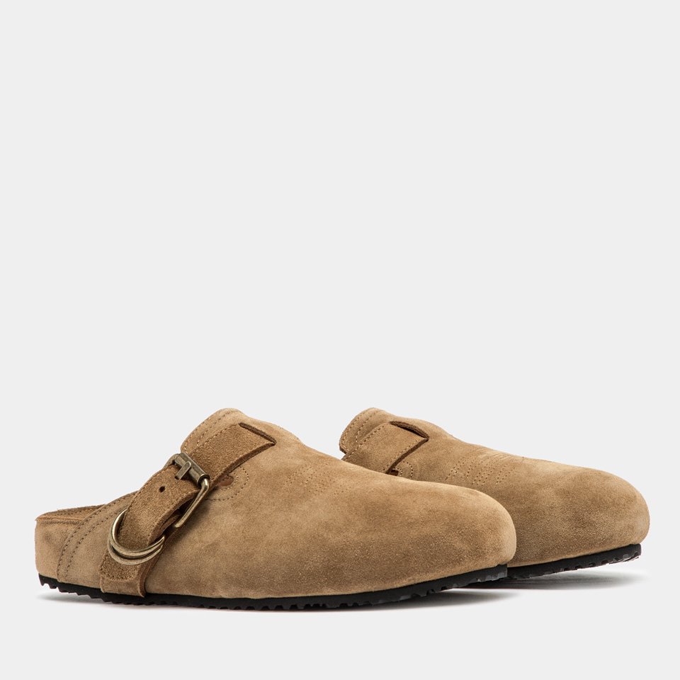 BUTTERO: SABOT CORTONA EN DAIM CUIVRE