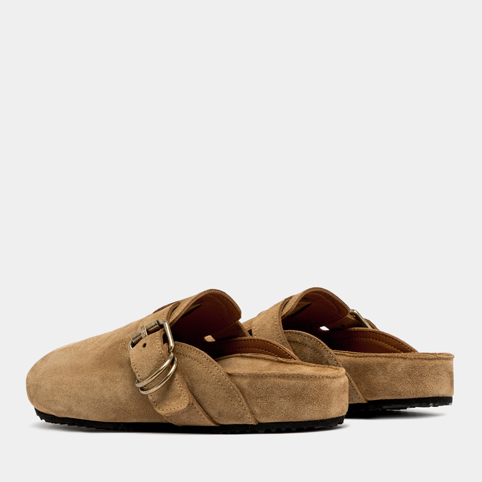 BUTTERO: SABOT CORTONA EN DAIM CUIVRE