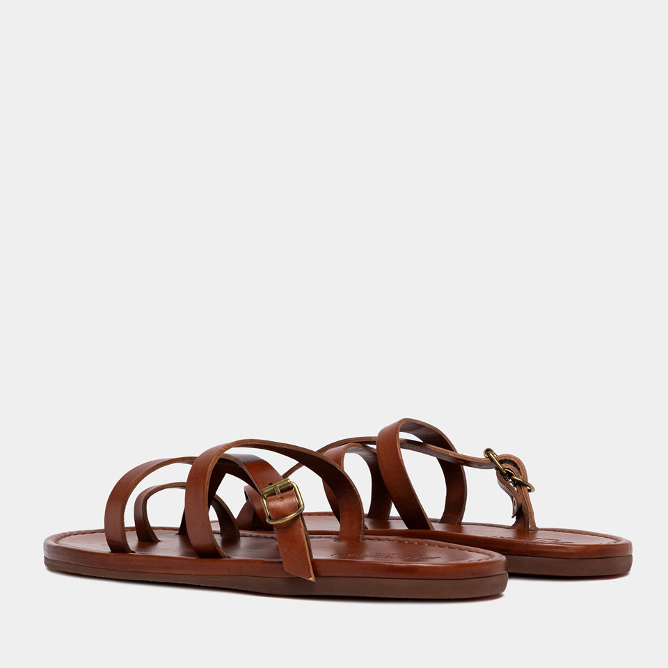 BUTTERO: SANDALO EL PASO IN PELLE CORTECCIA