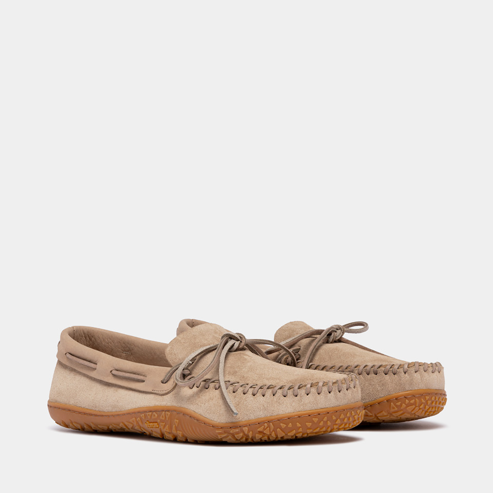BUTTERO: CHAUSSURE DE BARQUE TARTANA EN DAIM TAOS TAUPE