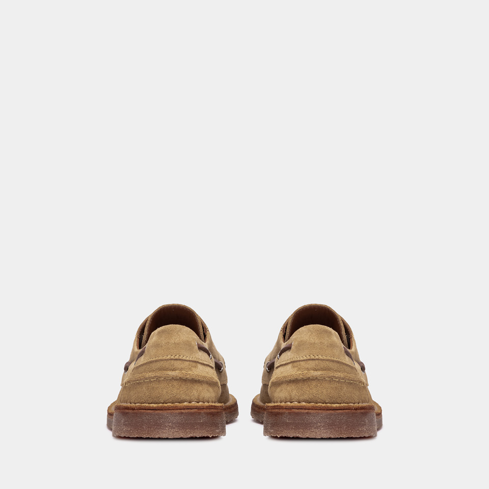 BUTTERO: SCARPA DA BARCA ARGENTARIO IN SUEDE SENAPE