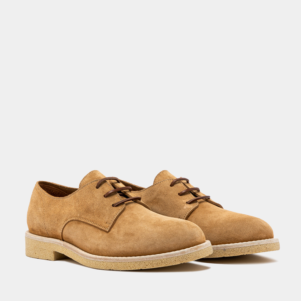 BUTTERO: SCARPA DERBY DANTE IN SUEDE RAME