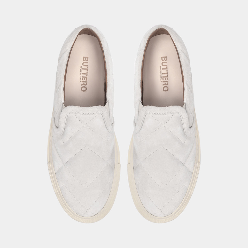 BUTTERO: SLIP ON TANINO IN SUEDE LAMB