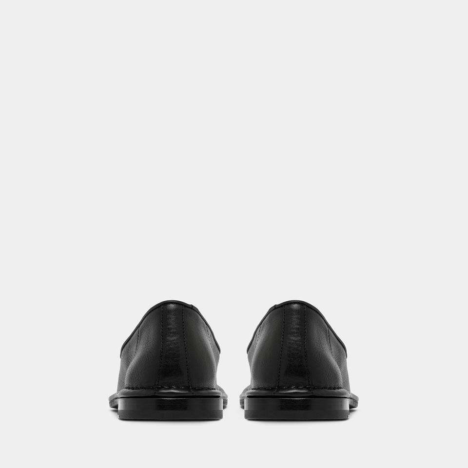 BUTTERO: SLIPPER ERCOLE EN CUIR NOIR