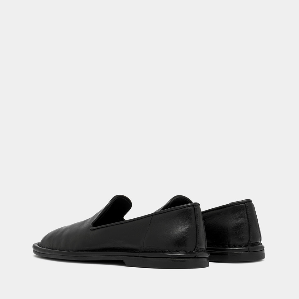 BUTTERO: SLIPPER ERCOLE IN PELLE NERO