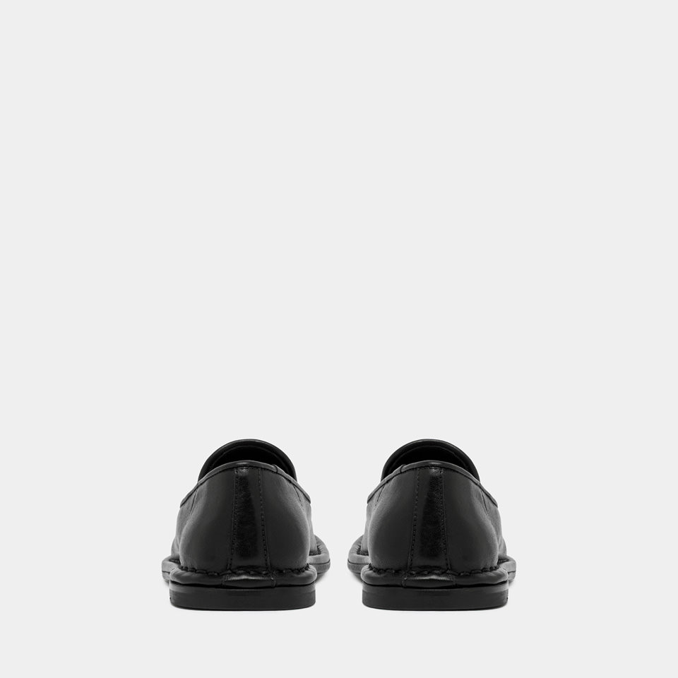 BUTTERO: SLIPPER ERCOLE IN PELLE NERO